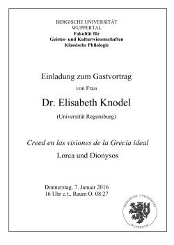 Dr. Elisabeth Knodel - Klassische Philologie
