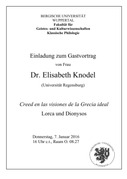 Dr. Elisabeth Knodel - Klassische Philologie