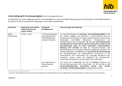 hlb-Infoblatt Lehrerm&auml;&szlig;igung f&uuml;r Forschung Bundesl&auml;nder