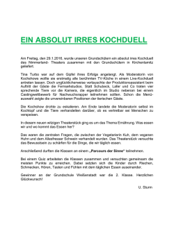 ein absolut irres kochduell - der grundschule weissenstadt