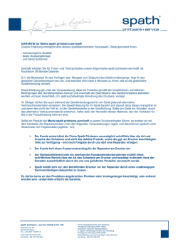 Hinweise zur Garantieabwicklung
