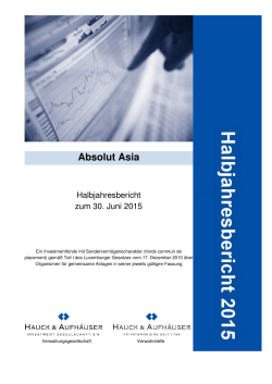 Absolut Asia - Hauck & Aufhäuser Investment Gesellschaft SA