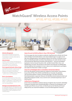 WatchGuard® Wireless Access Points