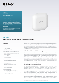 Wireless N Business PoE Access Point - D-Link