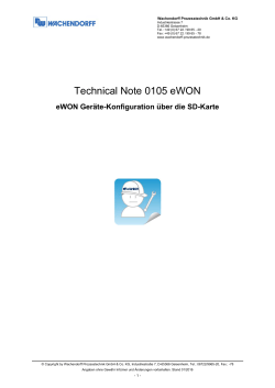 Technical Note 0105 eWON - Wachendorff Prozesstechnik