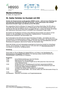 ISS Funkkontakt (HB9SG)