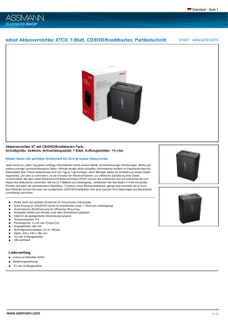 ednet Aktenvernichter X7CD, 7-Blatt, CD/DVD/Kreditkarten