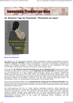 Phantastik Wetzlar 9. - Japanologie - Goethe