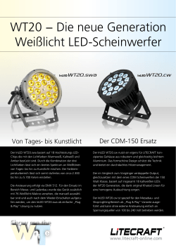 WT20 − Die neue Generation Weißlicht LED-Scheinwerfer