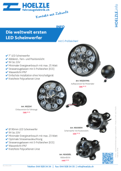 Die weltweit ersten LED Scheinwerfer