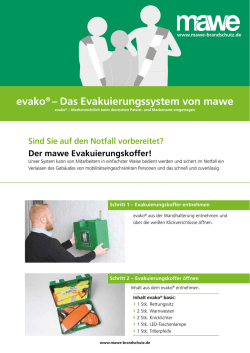 evako® – Das Evakuierungssystem von mawe