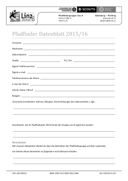 Pfadfinder Datenblatt 2015/16