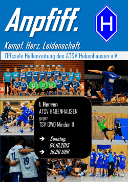 Heimspiel am 04.10.15 gegen den TSV GWD