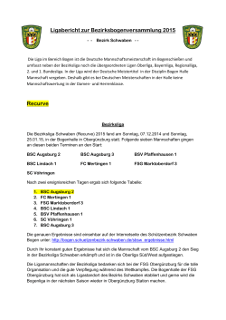 Ligabericht 2015 - Schützenbezirk Schwaben