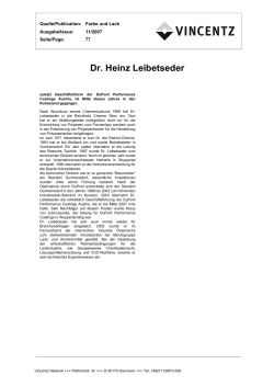 Dr. Heinz Leibetseder