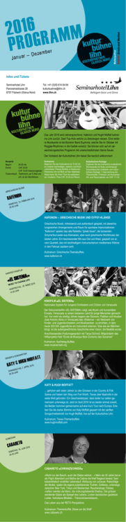 Januar &ndash; Dezember CABARETO KATY & HUGH MOFFATT &laquo;EL