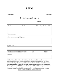 E rhebungsbogen - Schoen & Sicher