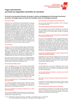 Fragen und Antworten zum Streik - GEW