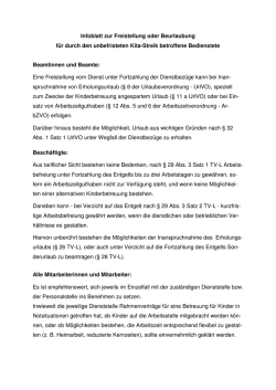 Infoblatt zur Freistellung oder Beurlaubung f&uuml;r durch den