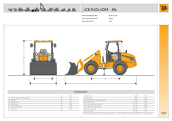 Datenblatt f&uuml;r den JCB Radlader 406