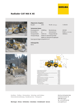 Radlader CAT 966 K XE - Ghelma AG | Baubetriebe