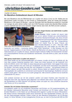 Ihr Marathon-Gottesdienst dauert 42 Minuten