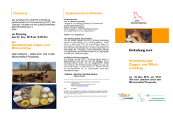 Einladung zum Brandenburger Ziegen- und Milch