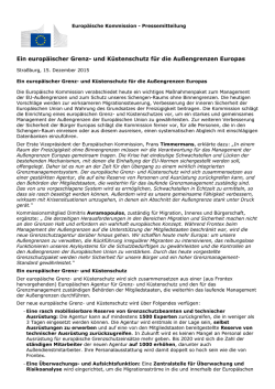 Ein europ&auml;ischer Grenz- und K&uuml;stenschutz f&uuml;r die