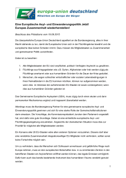 Eine Europ&auml;ische Asyl- und - Europa
