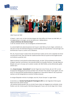 Die W&uuml;rde der Frauen achten - Europ&auml;ische Bewegung Deutschland