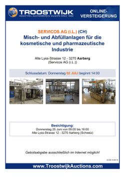Misch und Abfüllanlagen für die kosmetische und pharmazeutische