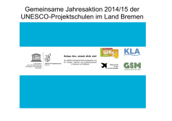 Dokumentation zur gemeinsamen Jahresaktion 2014/15 der