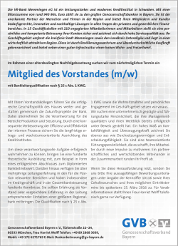 GVB Mitglied Vorstand BI