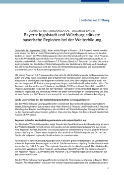 Bayern: Ingolstadt und Würzburg stärkste bayerische Regionen bei