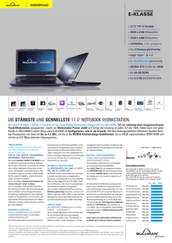 E-KLASSE DIE ST&Auml;RKSTE UND SCHNELLSTE 17.3" NOTEBOOK
