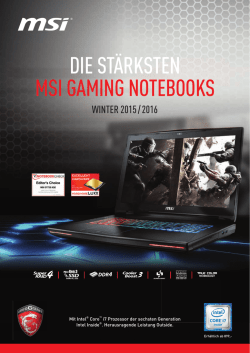 DIE ST&Auml;RKSTEN MSI GAMING NOTEBOOKS