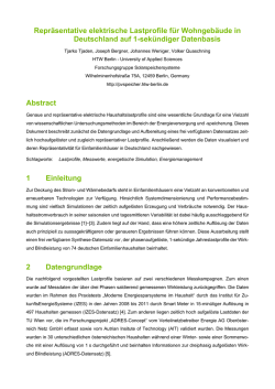 Repr&auml;sentative elektrische Lastprofile f&uuml;r Wohngeb&auml;ude in