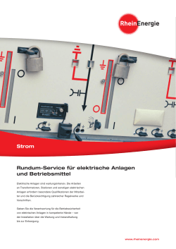 Rundum-Service für elektrische Anlagen und