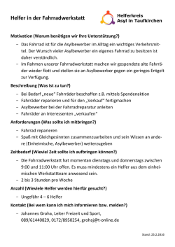 Helfer in der Fahrradwerkstatt
