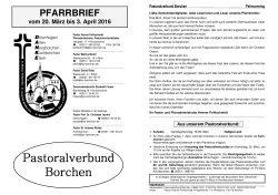 pfarrbrief - Pastoralverbund Borchen