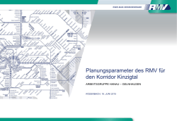 Präsentation Planungsparameter des RMV für den Korridor Kinzigtal