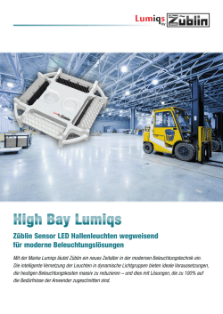 High Bay Lumiqs - F&uuml;r maximale Energieeffizienz