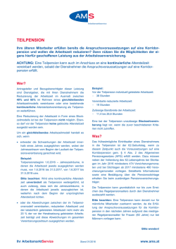 Infoblatt Teilpension