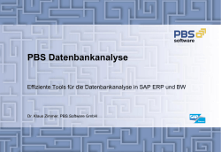 Effiziente Datenbank-Analyse für SAP ERP und BW