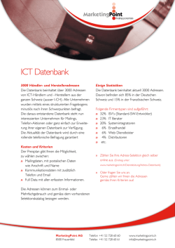 ICT Datenbank - MarketingPoint AG