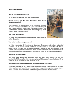 Interview mit Pascal Oehlckers
