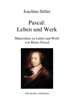 Pascal: Leben und Werk