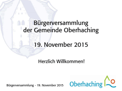 Präsentation - Gemeinde Oberhaching