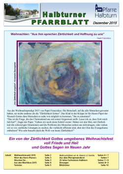 Ein von der Z&auml;rtlichkeit Gottes umgebenes Weihnachtsfest voll