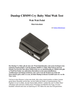 Dunlop CBM95 Cry Baby Mini Wah Test